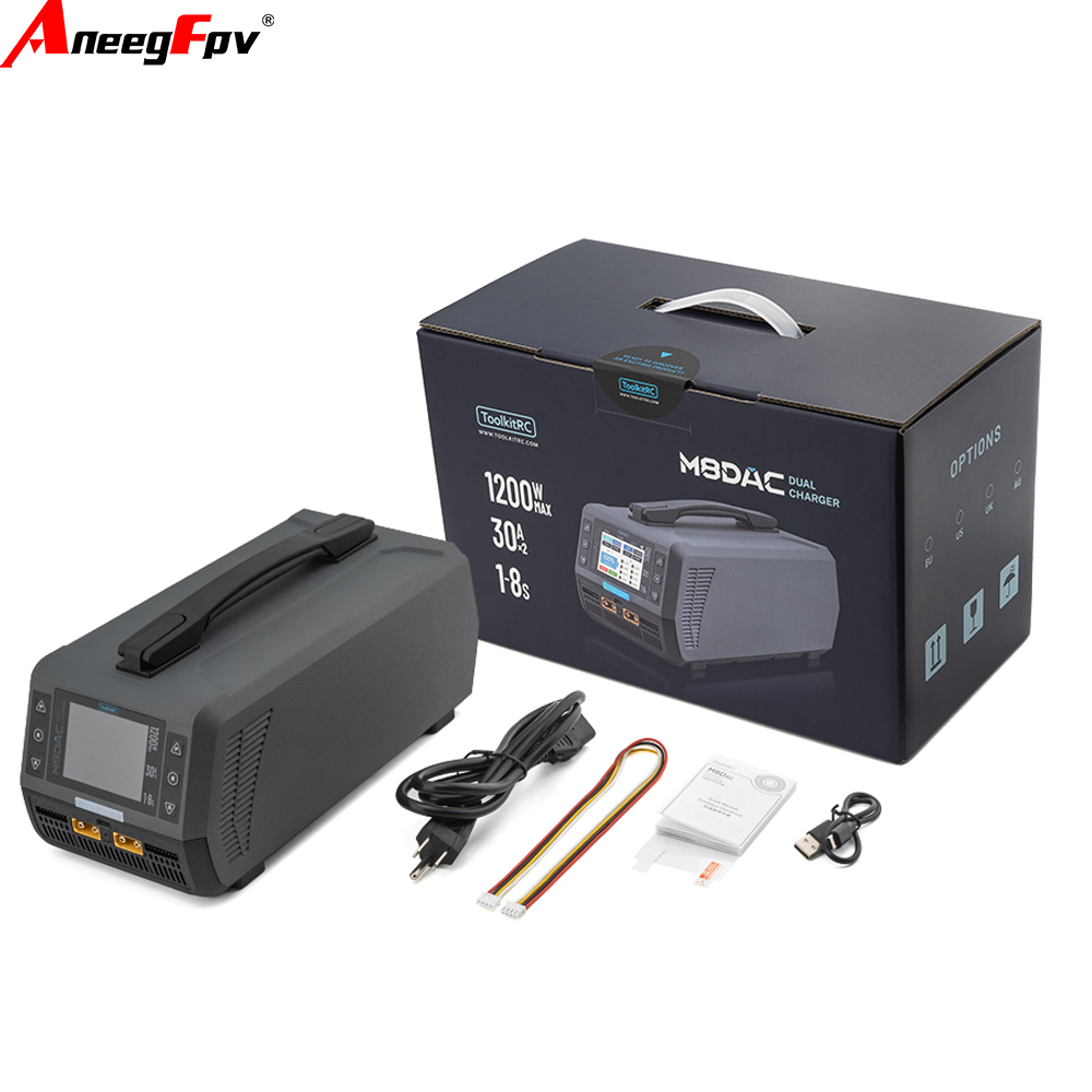 Drone Battery Balance Charger - Carregador Inteligente ToolkitRC M8DAC 2 Canais