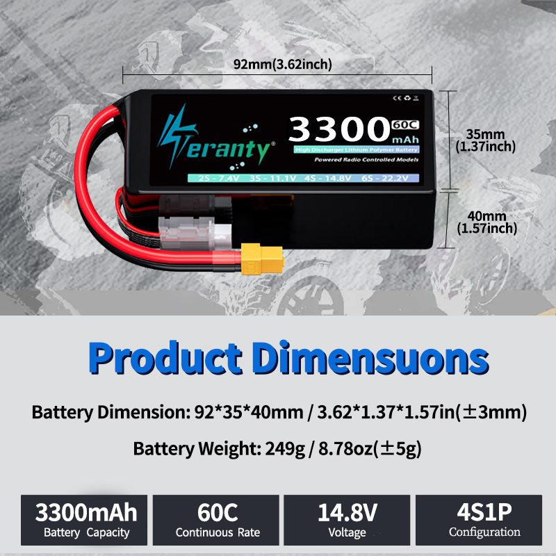 Bateria Lipo TERANTY 4S 3300mA - Drone Battery Lipo avaliação e preço
