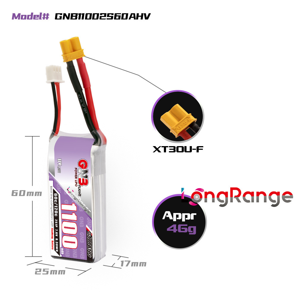 Gbn 1100mah 2S 3S 4S 6S 60c/12 - Drone Battery Lipo avaliação e preço
