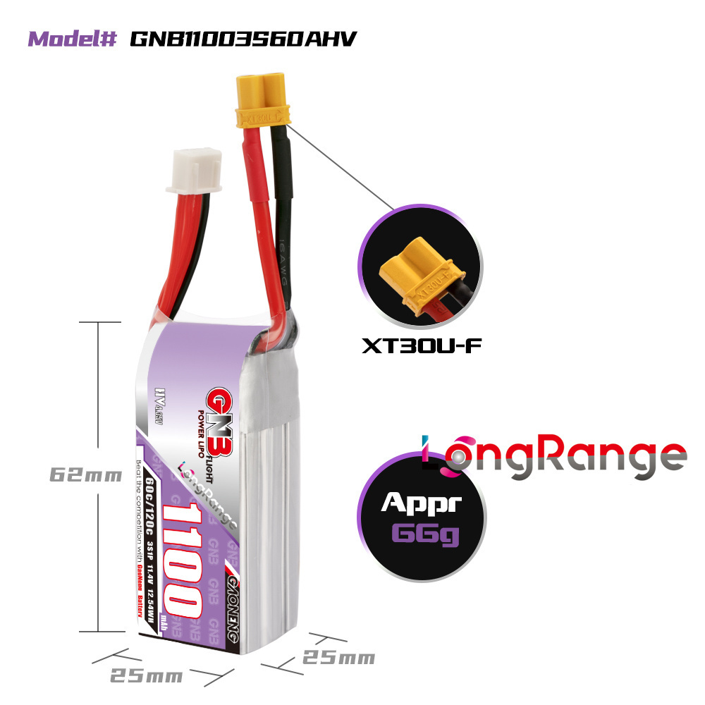 Gbn 1100mah 2S 3S 4S 6S 60c/12 - Drone Battery Lipo avaliação e preço
