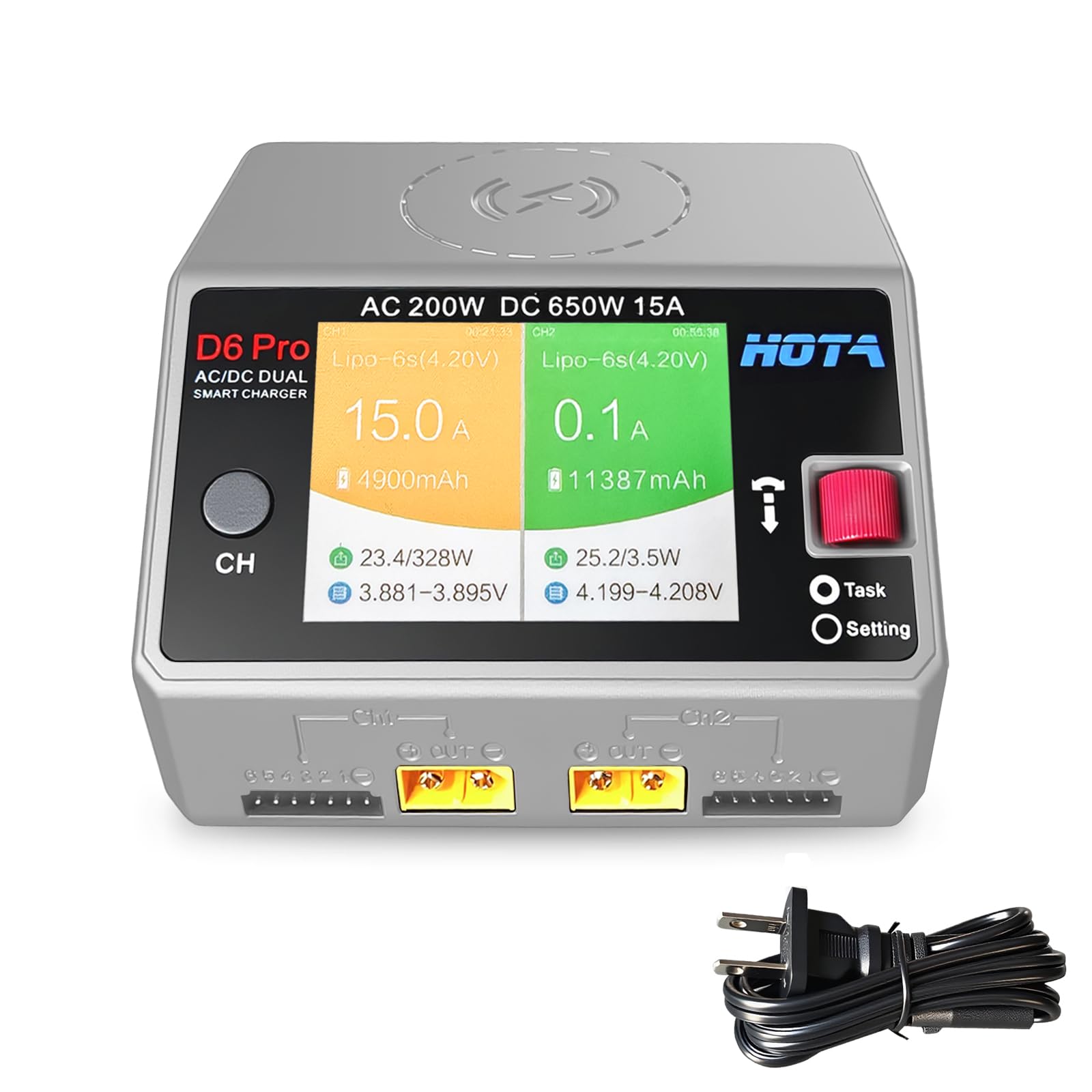 Novo hota d6 pro cinza ac 200w - Drone Battery Smart avaliação e preço