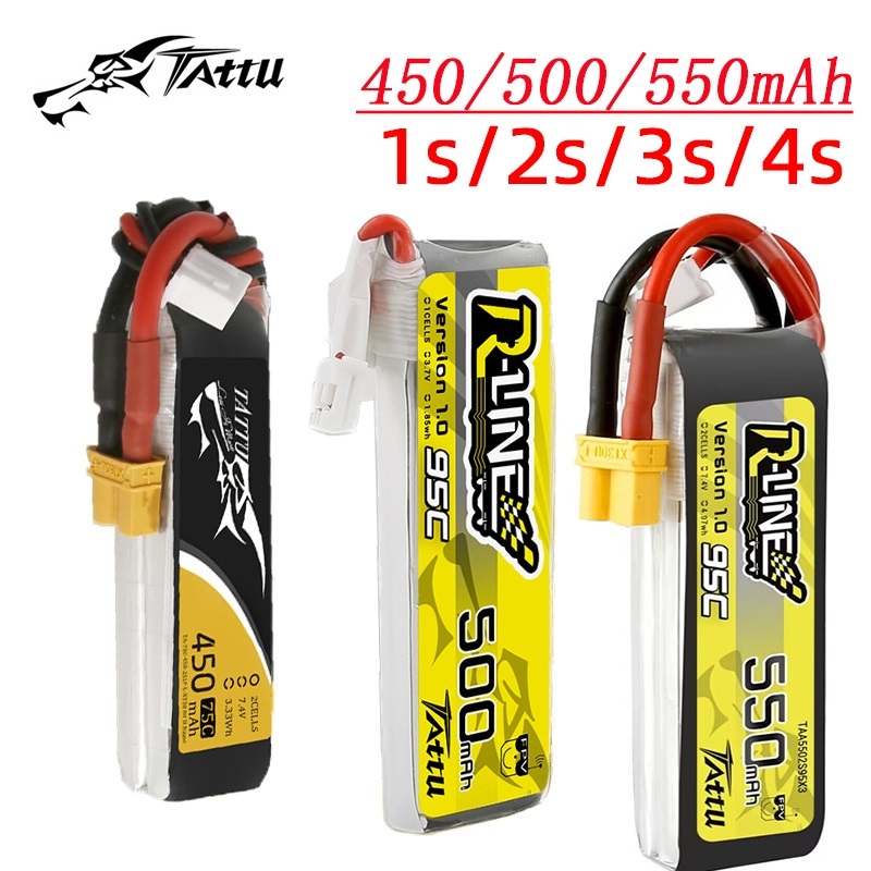 3 pçs nova tattu 450/500/550ma - Drone Battery Lipo avaliação e preço