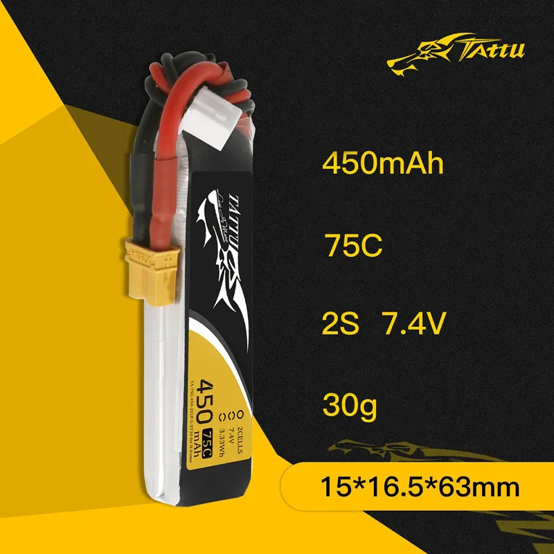3 pçs nova tattu 450/500/550ma - Drone Battery Lipo avaliação e preço